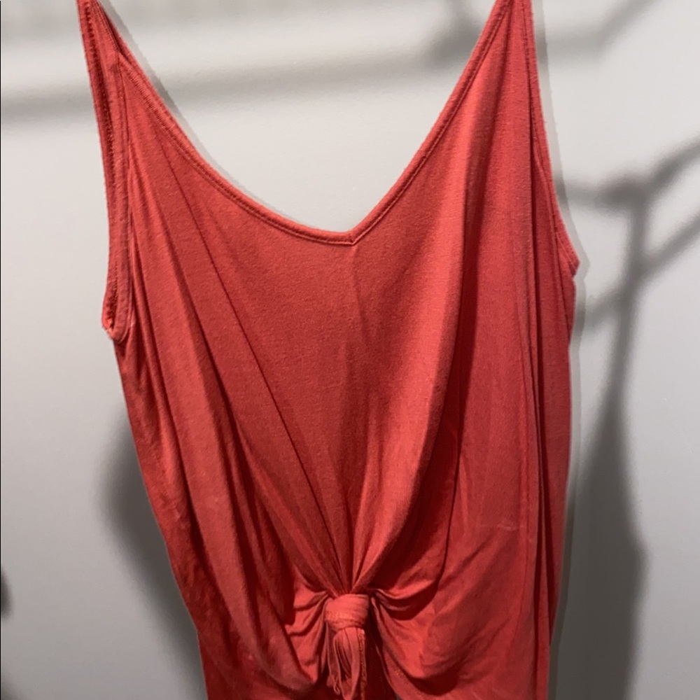 coral tank top